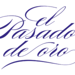 Logo bleu en écriture cursive el pasador de oro