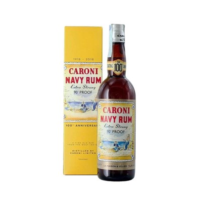 a bottle of rum caroni replica